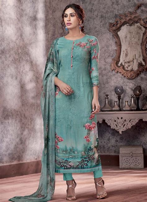 Buy Pant Style Pakistani Salwar Suit For Ceremonial Online