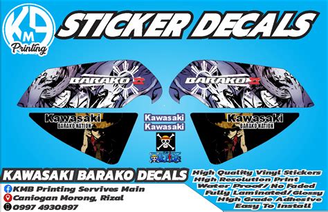 Kawasaki Barako Sticker Decals One Piece Design Lazada Ph
