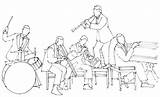Band Jazz Illustrations Drawspots Painting Ellington Duke 12th Uploaded August Which sketch template