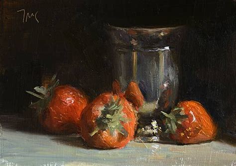Daily Painting Titled Strawberries And Silver Goblet Click For