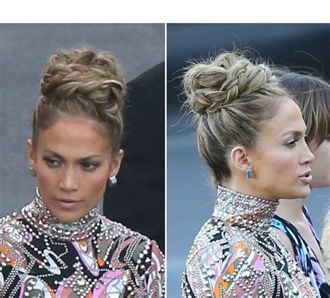 Jennifer Lopezs Sexy Braided Updo — Recreate Her Unique Bun Jennifer
