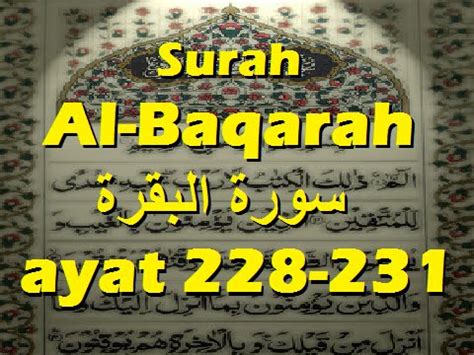Bismillaah ir rahmaan ir raheem. 2004/01/19 Ustaz Shamsuri 222 - Surah Al Baqarah ayat 228 ...