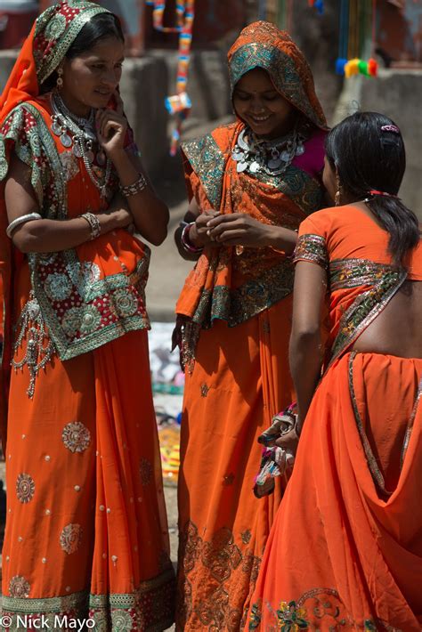 Bakhatgarh, Madhya Pradesh, India (2016) Three Bhil girls ...