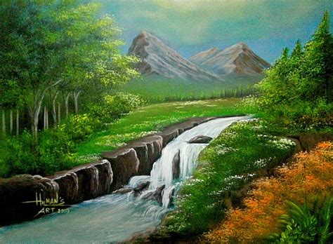 River Bank In The Forest Painting By Hilario Panlaan Mancao Jr Fine