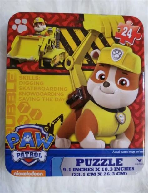 Nickelodeon Paw Patrol 24 Piece Jigsaw Puzzle In Tin Box Brand New 2