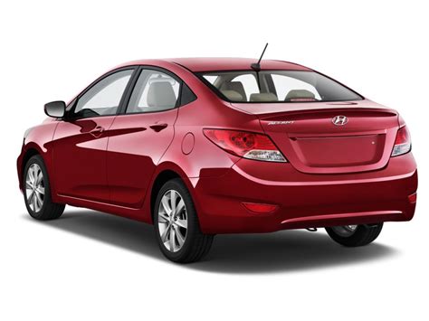 The hyundai accent was redesigned for the 2012 model tested vehicle: Image: 2013 Hyundai Accent 4-door Sedan Auto GLS Angular ...