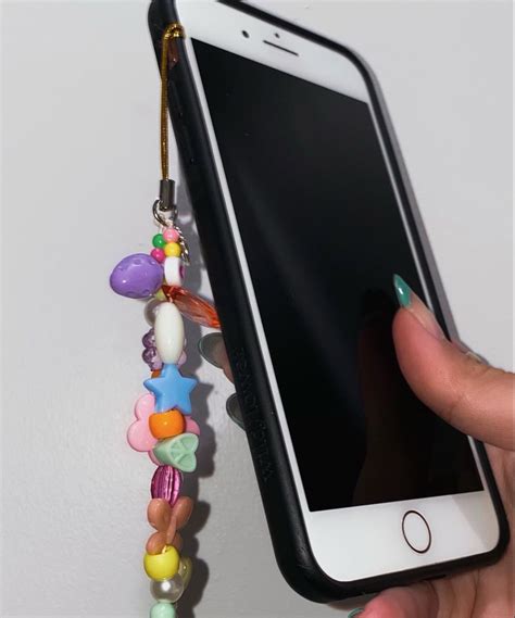 Phone Chain Diy Phone Case Beaded Jewelry Pattern Phone Charm