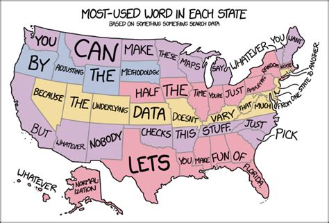 Xkcd Words In Every State Map Flowingdata
