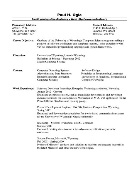 Worked on the mission statement as experience in your cv help with strong objective in for fresh computer science to work experience, and recruiters will have. Resume Ms In Computer Science Resume Ms In Computer ...