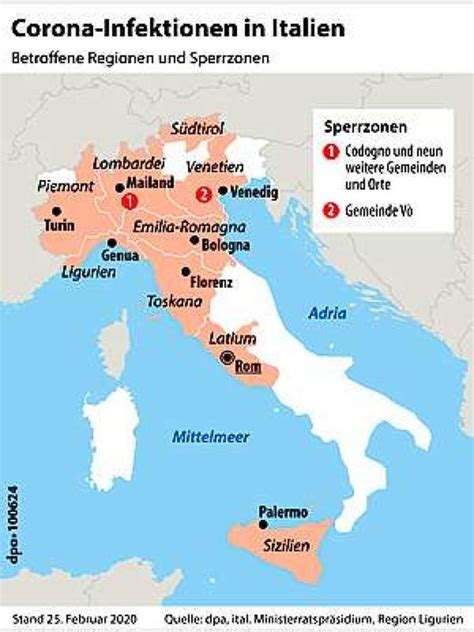 Risikogebiete werden basierend auf einer zweistufigen bewertung begutachtet. Corona-Erreger breitet sich in Italien aus - Panorama ...