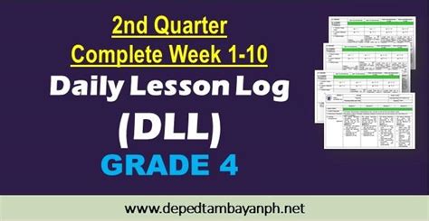New 2nd Quarter Daily Lesson Log Dll Grade 4 Sy 2019 2020 Deped