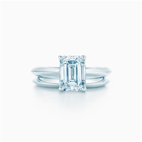 Emerald Cut Diamond Engagement Ring In Platinum Tiffany And Co