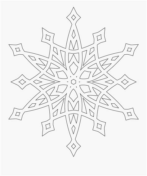 Frozen 2 printable coloring page with elsa, anna, kristoff, sven and olaf. Snowflake Clipart Stencil - Frozen Snowflake Coloring Page ...