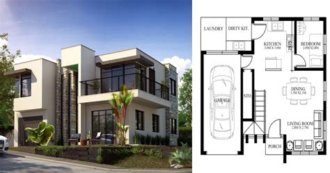 Two Storey House Design With Floor Plan Bmp Go