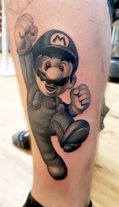 Mario Tattoo By Nino Kupka Ink Gamer Tattoos Leo Tattoos Dope