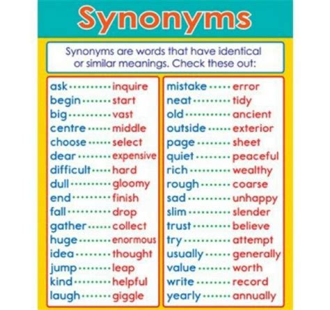 Synonym Antonym And Hyponym Manners Blog