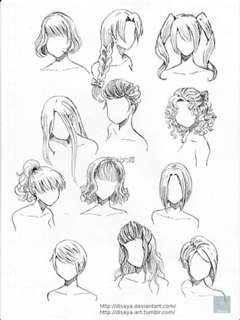 Drawing Hair How To Draw Hair Hair Reference Anime Hair
