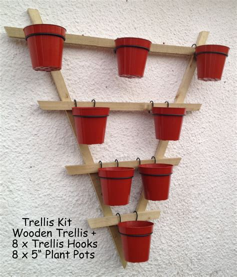 Trellis Hooks Plant Pot Holdersplant Pot Rings To Hang 6 Pots On A