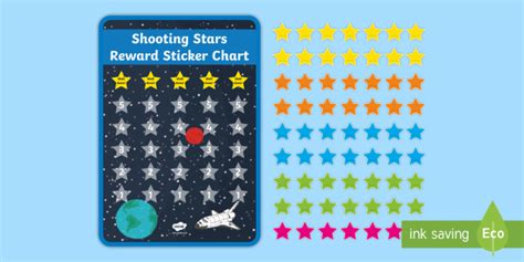 Shooting Stars Sticker Reward Chart