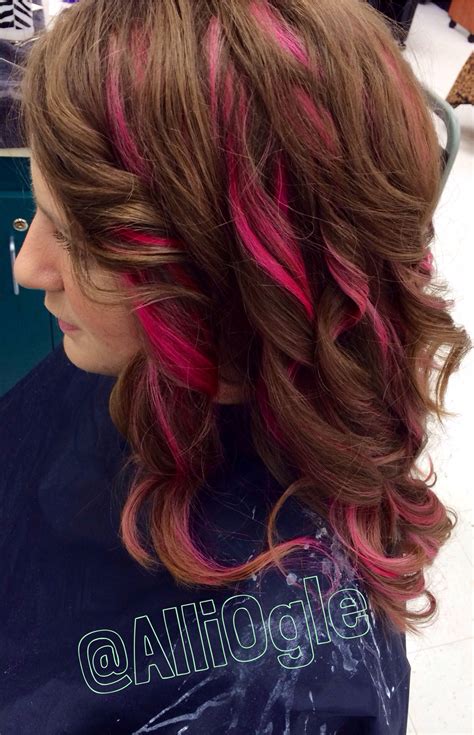 pin by anne jones goff on h a i r z blonde hair with pink highlights brown hair with