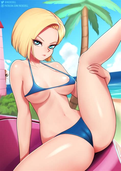 Rule 34 1girls Android 18 Bikini Blonde Hair Blue Bikini Blue Bikini