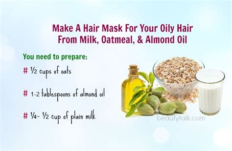 Sweet almond oil and almond milk hair nourishing mask. Top 15 DIY Natural Hair Masks For Oily Hair At Home