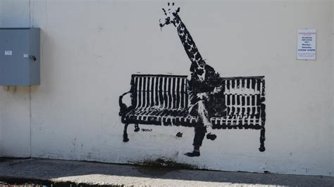 Artwork Animals Graffiti Walls Banksy Bench Sitting Legs