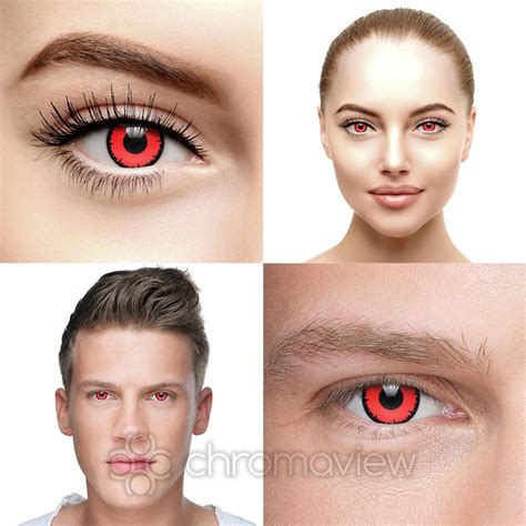 Angelic Red Contact Lenses Prescription 90 Day Chromaview Uk