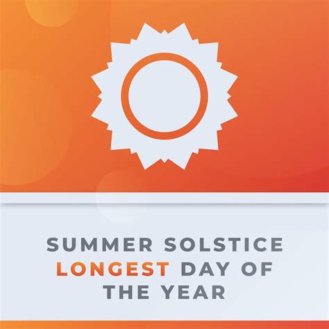Premium Vector Summer Solstice Longest Day Of The Year Celebration Design Illustration For