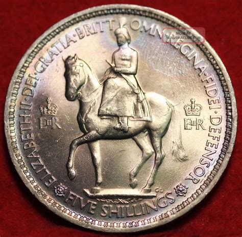 1953 Great Britain 1 Crown Clad Foreign Coin Sh