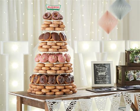 All donuts i've got it's not with good filling i wanted more on choclate and strawberry but disappointed. Assorted Tower in 2020 | Krispy kreme wedding cake, Krispy ...