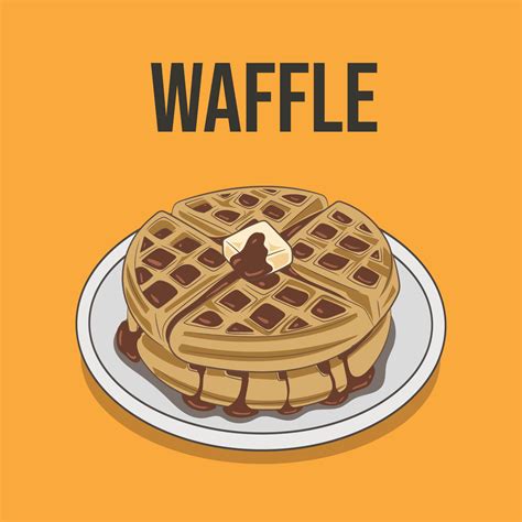Vector Illustration Of Waffles Dessert Baked Food Bakery 15021780