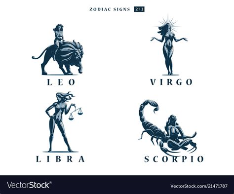 Zodiac Signs Royalty Free Vector Image Vectorstock