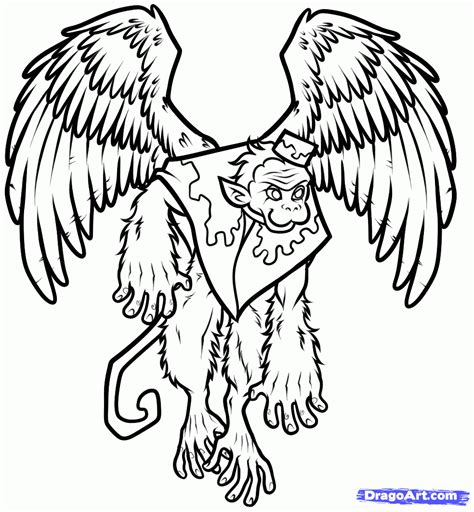 Explore 623989 free printable coloring pages for your kids and adults. How To Draw Finley, Flying Monkey by Dawn (With images ...