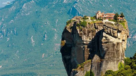 1920x1080 Landscape Mountain Rock Building House Nature Meteora