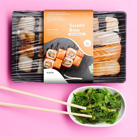 Sushi Box Mockup 15 Best Sushi Psd Presentation Template For