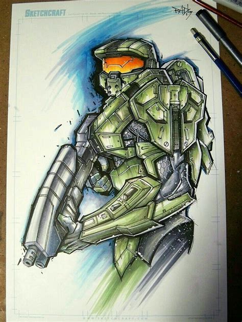 Pin By Pixiv On Halo Halo Drawings Halo Master Chief Master Chief