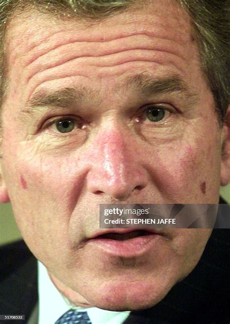 Us President George W Bush Answers Questions From Reporters After
