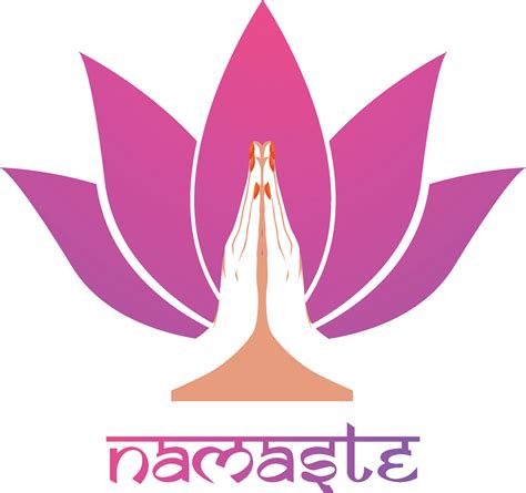 Illustration Of Karma Depicted With Namaste Indian Womens Hand