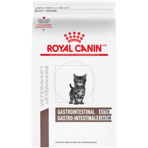 Promotes digestive health and optimal stool quality with highly digestible proteins and prebiotics. Royal Canin Feline Gastrointestinal Kitten Dry Food, 7.7 ...