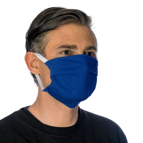 Royal Blue Cotton Barrier Mask With Filter Pocket Face Mask Bbs17
