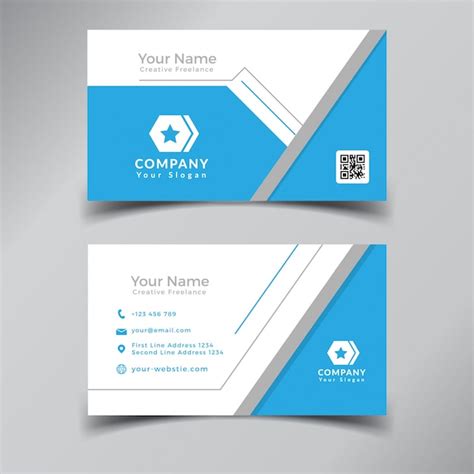 Premium Vector Modern Professional Business Card Template Design Blue