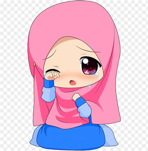 Background Gambar Kartun Muslimah Comel