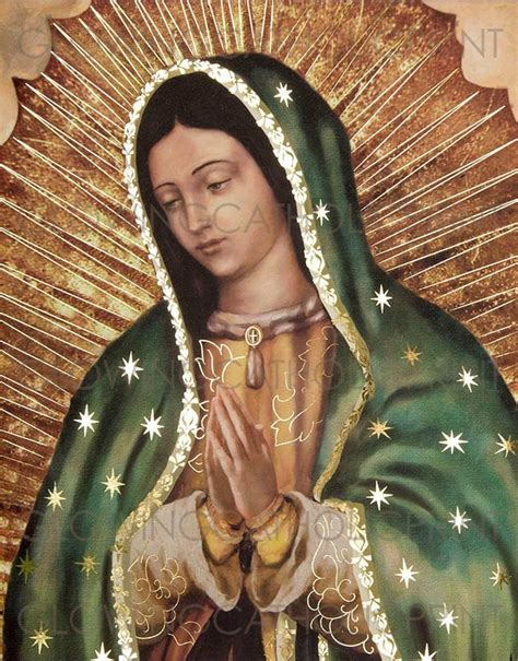 our lady of guadalupe catholic picture print makes etsy