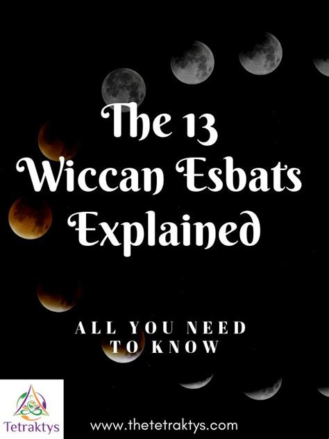 The 13 Wiccan Esbats Explained All You Need To Know Wiccan Sabbats