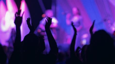 Hands In Air At Concert Stock Footage Videohive