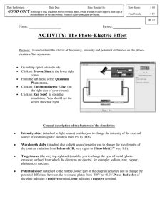 Click to see our best video content. Photoelectric Effect Virtual Lab