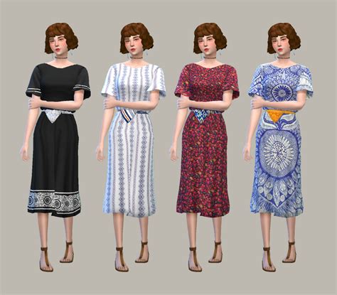 My Sims 4 Blog Boho Dress By Anoherm