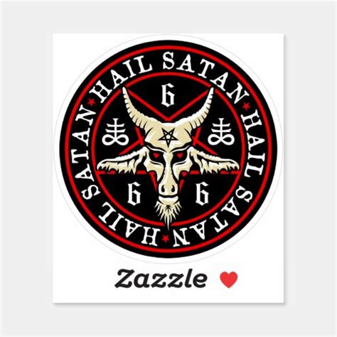 Hail Satan Baphomet Goat Of Mendes Sticker Zazzle