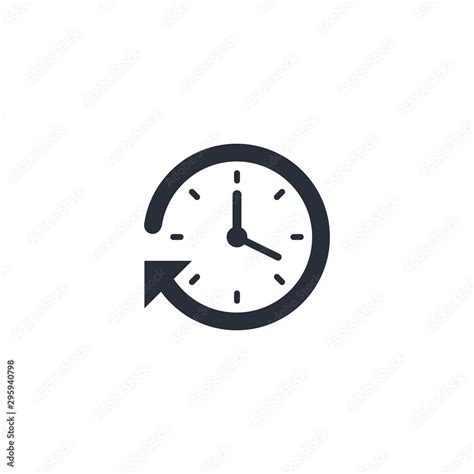 Clock Arrow Vector Icon On A White Background Stock Vector Adobe Stock